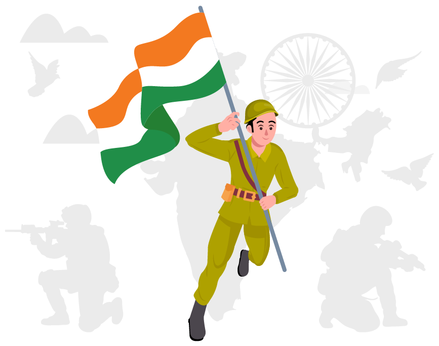 Soldier Celebrating Republic Day